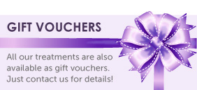 All our treatments are available as gift vouchers